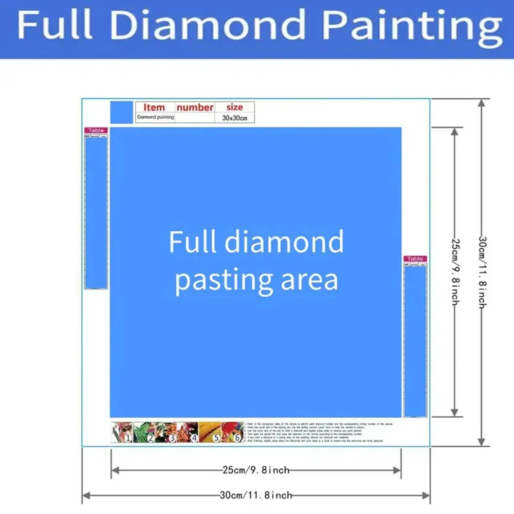Diamantbild Blitz Spezialform 20x20cm bis 50x50cm