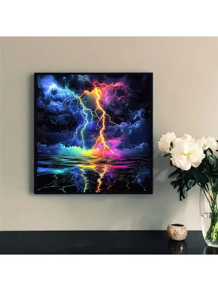 Diamantbild Blitz Spezialform 20x20cm bis 50x50cm