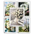 Diamantbild Blumen 20 bis 50 cm mit runden oder eckigen Steinen – 1