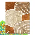 Diamantbild Blumen Blätter abstrakt 20x30 bis 40x50 cm – Farbe Burgunderrot (RT-3420)