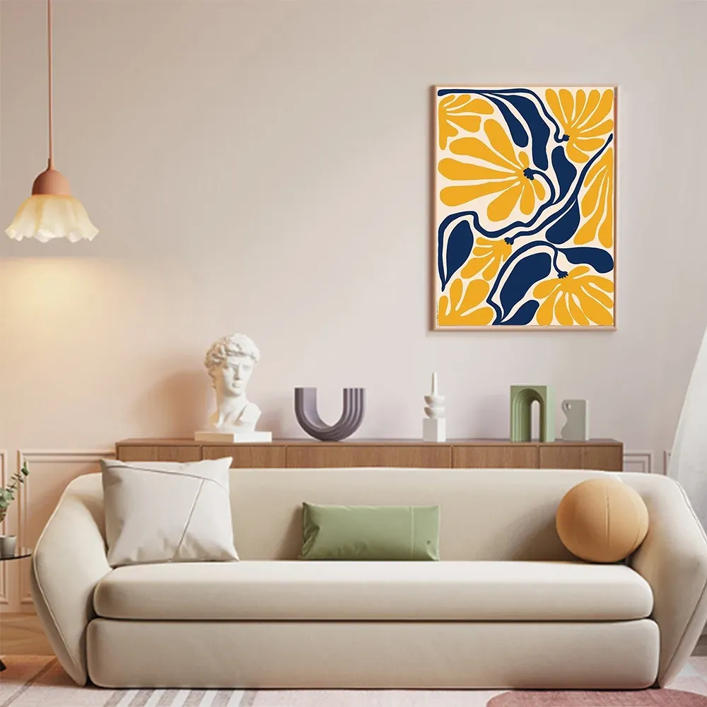 Diamantbild Blumen Blätter abstrakt 20x30 bis 40x50 cm