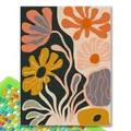 Diamantbild Blumen Blätter abstrakt 20x30 bis 40x50 cm – Farbe Gelb (RT-3418)
