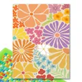 Diamantbild Blumen Blätter abstrakt 20x30 bis 40x50 cm – Farbe Marineblau (RT-3425)