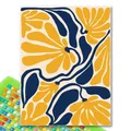 Diamantbild Blumen Blätter abstrakt 20x30 bis 40x50 cm – Farbe WEISS (RT-3417)