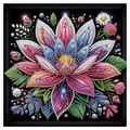Diamantbild Blumen Spezialform 30x30cm – 1