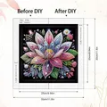Diamantbild Blumen Spezialform 30x30cm – 2