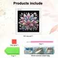 Diamantbild Blumen Spezialform 30x30cm – 3