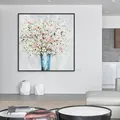 Diamantbild Blumen Stillleben abstrakt 20x20 bis 40x40 cm – Farbe Blau (8)