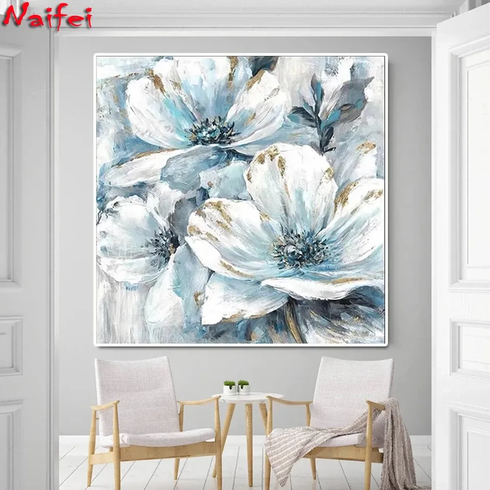Diamantbild Blumen Stillleben abstrakt 20x20 bis 40x40 cm