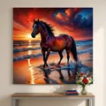 Diamantbild Chaoyang Pferd 20 bis 50 cm mit runden Steinen – 3