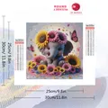 Diamantbild Elefant Tier Kreuzstich Sonnenblume Mosaik Deko – 2