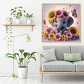 Diamantbild Elefant Tier Kreuzstich Sonnenblume Mosaik Deko – 3