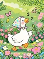 Diamantbild Ente Tier Cartoon Quadratisch 30x40 bis 60x80cm – Color WYZ260507-J