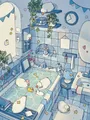 Diamantbild Ente Tier Cartoon Quadratisch 30x40 bis 60x80cm – Color WYZ260507-B
