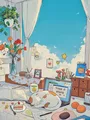 Diamantbild Ente Tier Cartoon Quadratisch 30x40 bis 60x80cm – Color WYZ260507-E