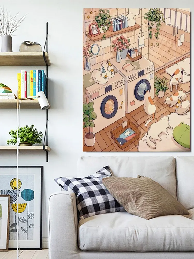 Diamantbild Ente Tier Cartoon Quadratisch 30x40 bis 60x80cm