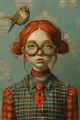 Diamantbild Frau abstrakt 20x30 bis 50x70 cm – Farbe A23