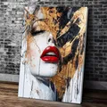 Diamantbild Frau Blume abstrakt 30x40 bis 45x60 cm – 1