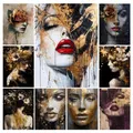 Diamantbild Frau Blume abstrakt 30x40 bis 45x60 cm – 2