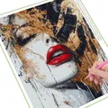 Diamantbild Frau Blume abstrakt 30x40 bis 45x60 cm – 3
