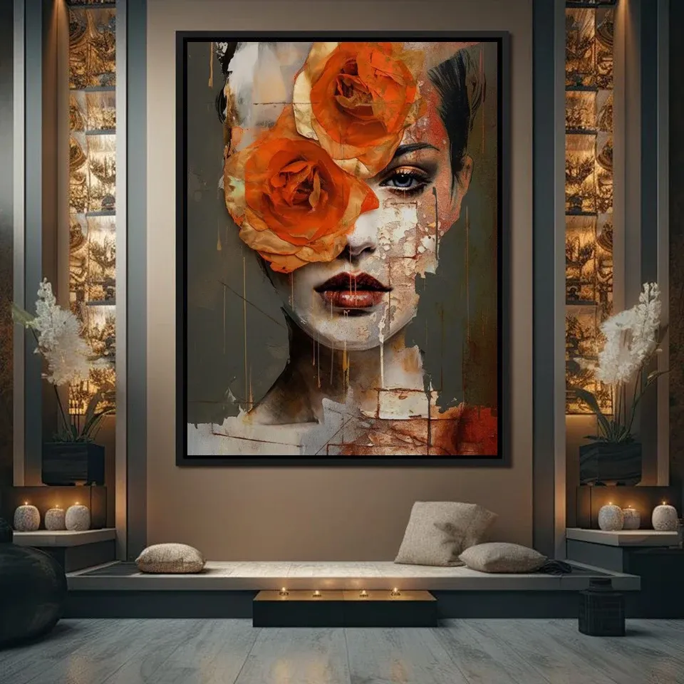 Diamantbild Frau Porträt abstrakt 20x25 bis 35x45 cm