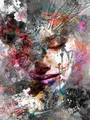 Diamantbild Frau Porträt abstrakt 20x25 bis 35x45 cm – Farbe YA2359