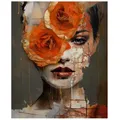 Diamantbild Frau Porträt abstrakt 20x25 bis 35x45 cm – Farbe YA2363