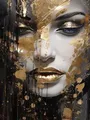 Diamantbild Frau Porträt abstrakt 20x25 bis 35x45 cm – Farbe YA2364