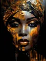 Diamantbild Frau Porträt abstrakt 20x25 bis 35x45 cm – Farbe YA2369