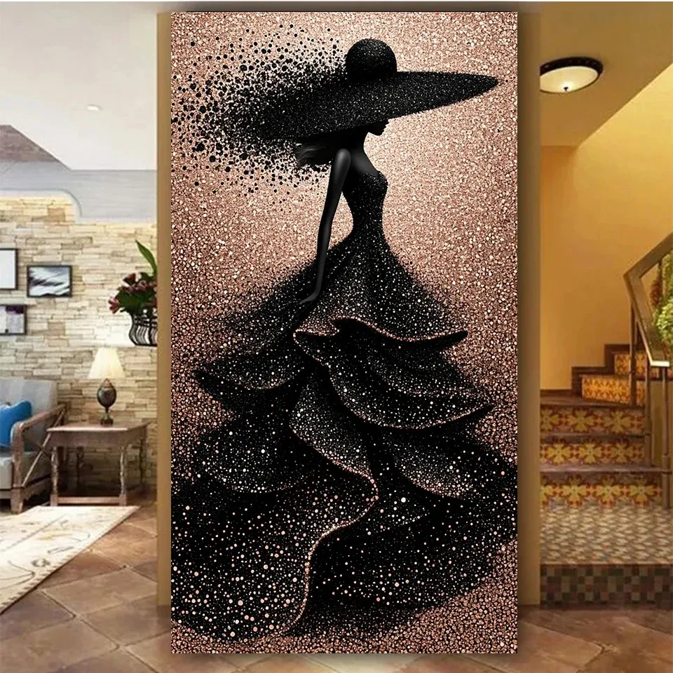 Diamantbild Frau Porträt abstrakt 20x40 bis 40x70 cm
