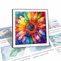 Diamantbild Gerbera Blume 30 bis 50 cm mit runden oder eckigen Steinen – 2