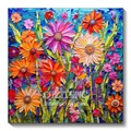 Diamantbild Gerbera Blume 30 bis 50 cm mit runden oder eckigen Steinen – Farbe KEP-1623U