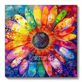 Diamantbild Gerbera Blume 30 bis 50 cm mit runden oder eckigen Steinen – 1