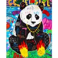 Diamantbild Graffiti Cartoon abstrakt 30x40 bis 45x60 cm – Farbe Burgunderrot (4)