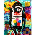 Diamantbild Graffiti Cartoon abstrakt 30x40 bis 45x60 cm – Farbe Blau (8)
