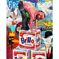 Diamantbild Graffiti Cartoon abstrakt 30x40 bis 45x60 cm – Farbe Grün (7)