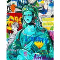 Diamantbild Graffiti Cartoon abstrakt 30x40 bis 45x60 cm – Farbe Marineblau (9)