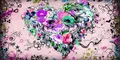Diamantbild Herz Blumen abstrakt 30x15 bis 100x50 cm – Farbe 1736SS