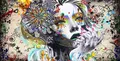 Diamantbild Herz Blumen abstrakt 30x15 bis 100x50 cm – Farbe 1742SS