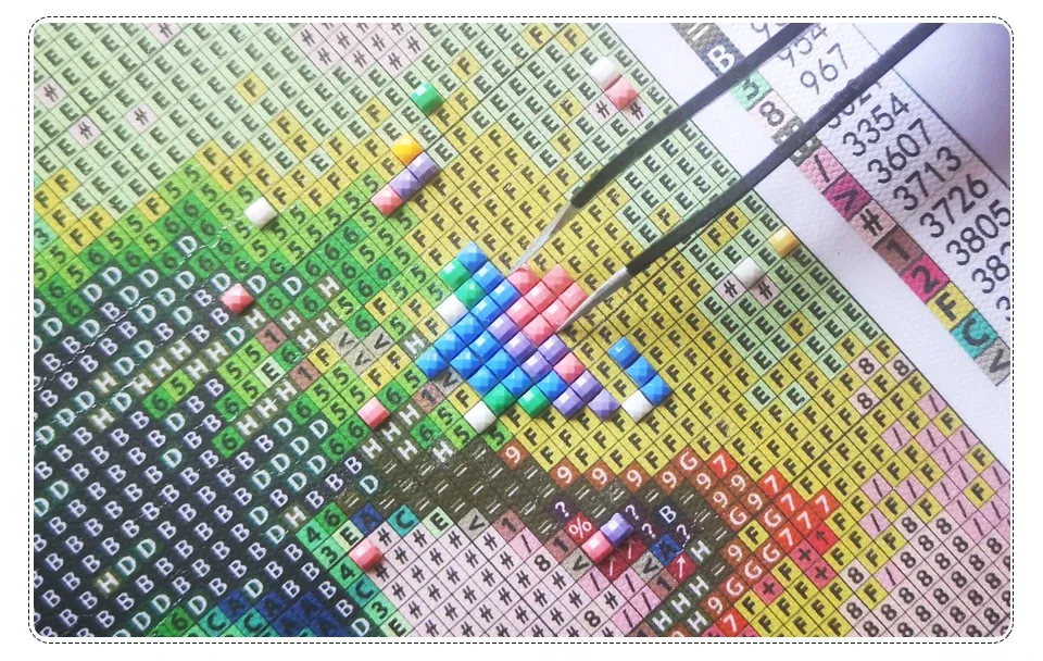 Diamantbild Herz Blumen abstrakt 30x15 bis 100x50 cm