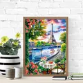 Diamantbild Herz Stein Mond Meer Sonnenuntergang Landschaft – 3
