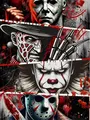 Diamantbild Horrorfilm 20x30cm bis 50x70cm – Farbe Gelb (A2)