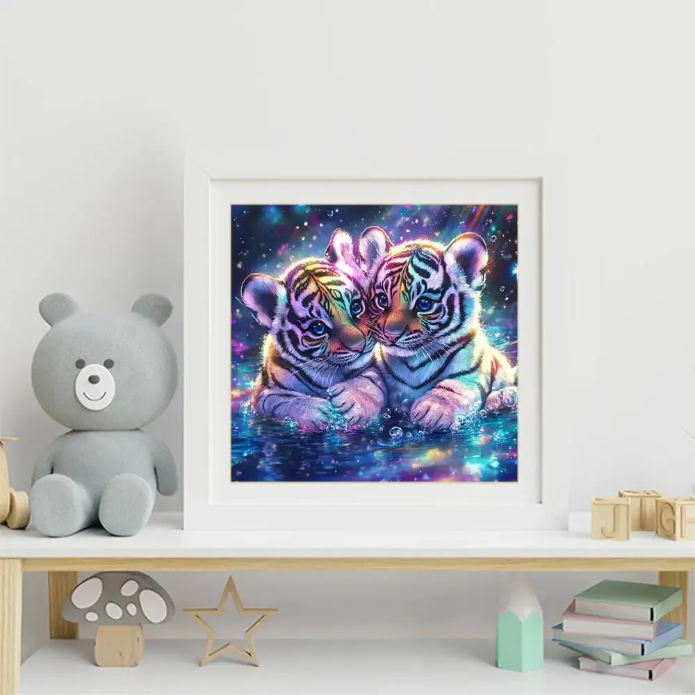 Diamantbild Hund Cartoon 20 bis 50 cm mit runden oder eckigen Steinen
