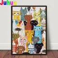 Diamantbild Katze abstrakt 20x25 bis 40x50 cm – 2