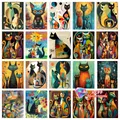 Diamantbild Katze Cartoon abstrakt 20x30 bis 50x70 cm – 1