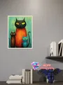 Diamantbild Katze Cartoon abstrakt 20x30 bis 50x70 cm – 2