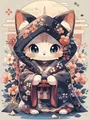 Diamantbild Katze Cartoon Tier Kätzchen Mosaik 30x40 bis 50x70cm – Farbe 265