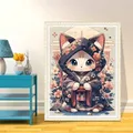 Diamantbild Katze Cartoon Tier Kätzchen Mosaik 30x40 bis 50x70cm – 3
