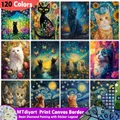 Diamantbild Katze Sternennacht 120 Farben 30x40 bis 45x60 cm – 1