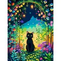 Diamantbild Katze Sternennacht 120 Farben 30x40 bis 45x60 cm – Farbe 120 Colors-BQ BY-13